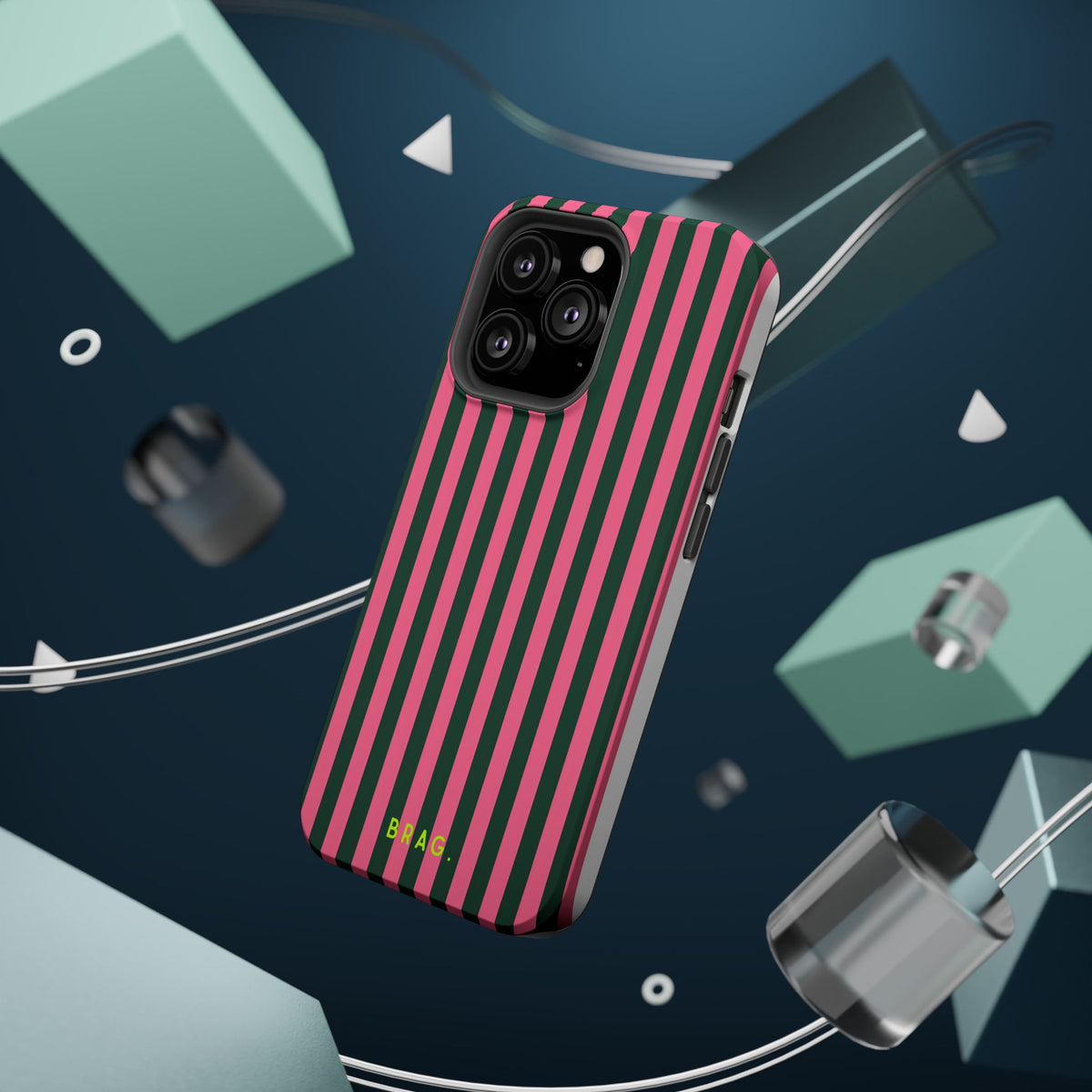Flamingo Stripe Magnetic Impact-Resistant Phone Case