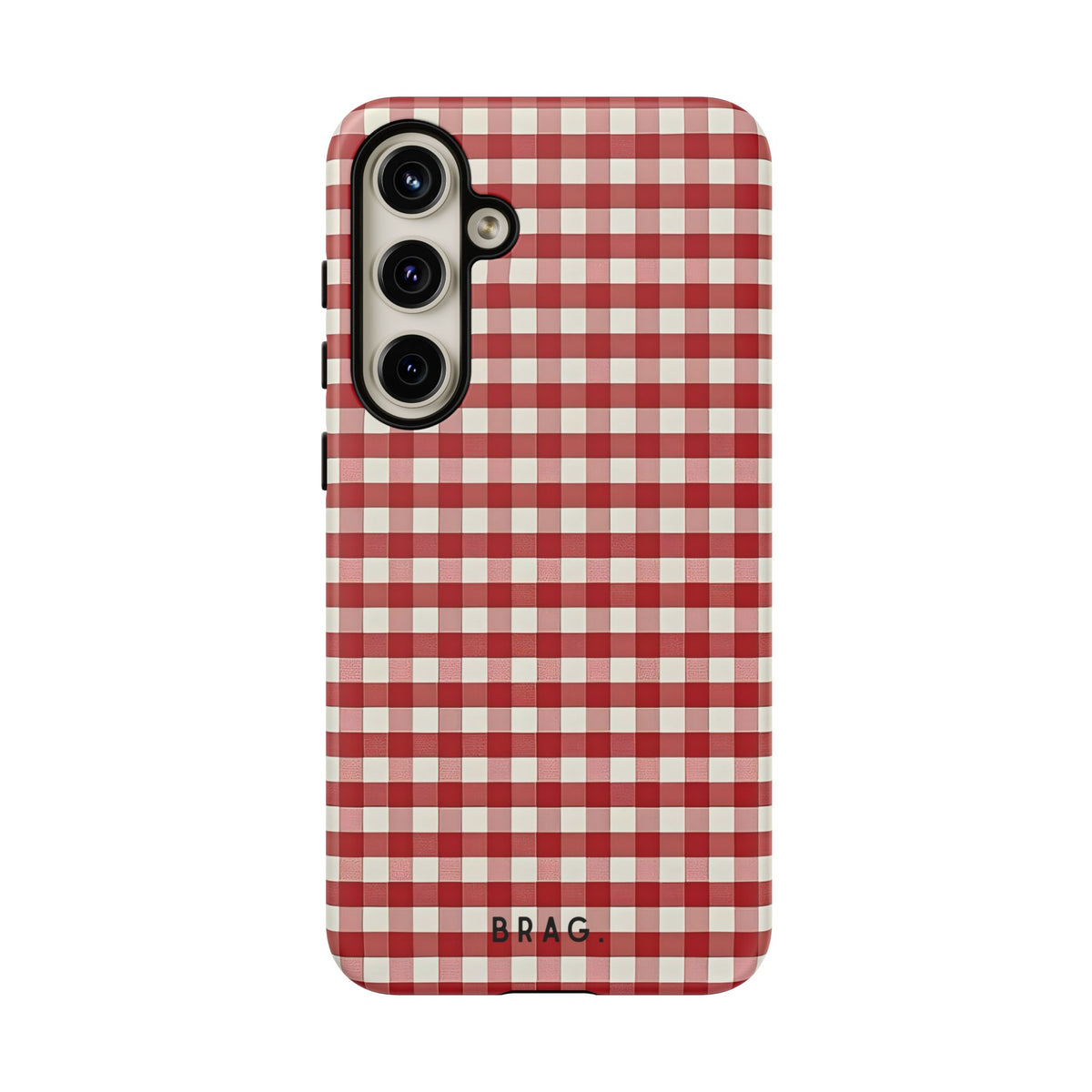 Red Gingham Tough Phone Case – Shockproof Protective iPhone Cover