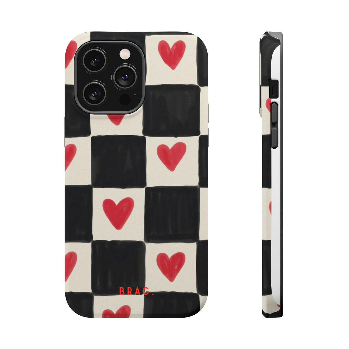 Heart Check Magnetic Impact-Resistant Phone Case