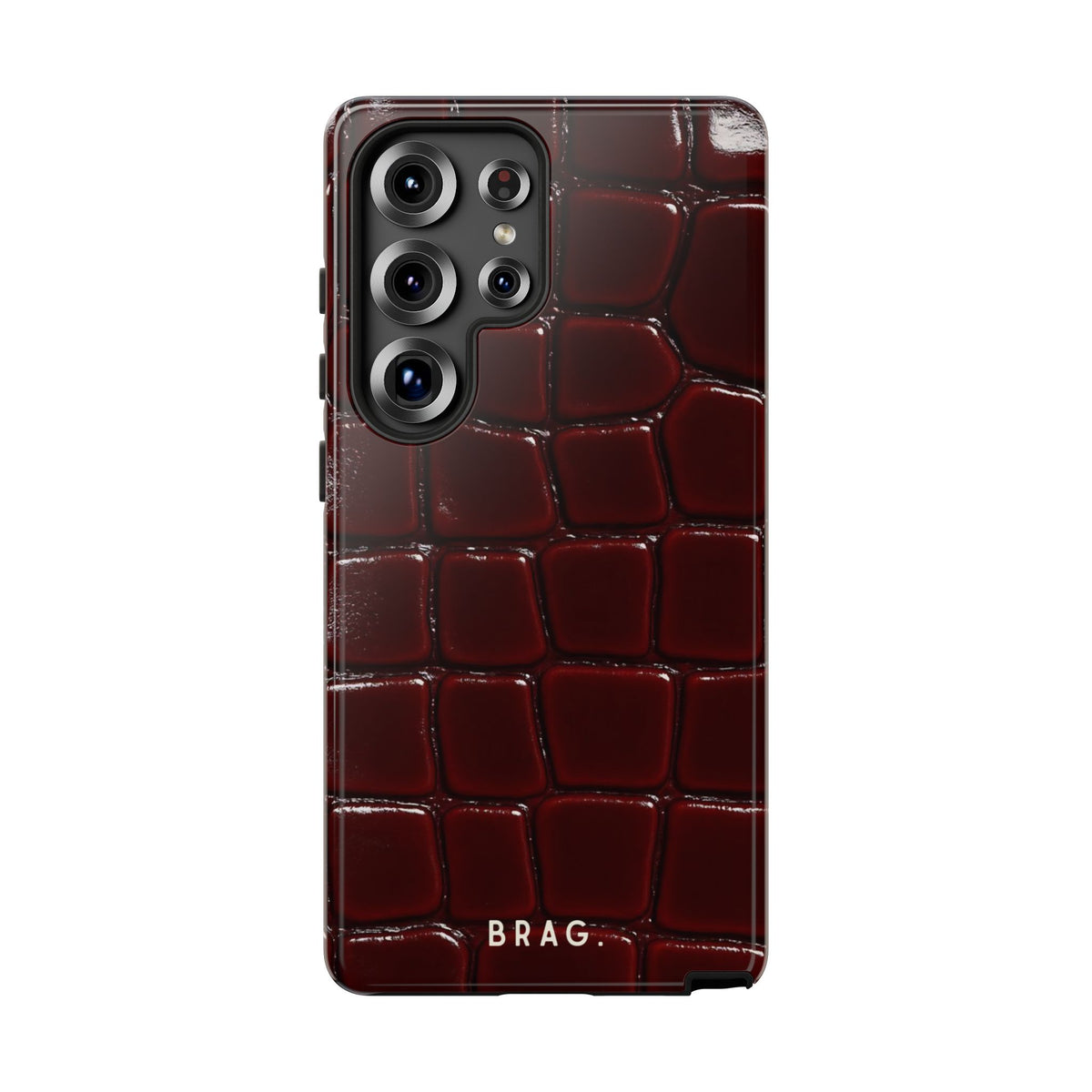 Cherry Leather Tough Phone Case – Shockproof Protective iPhone Cover