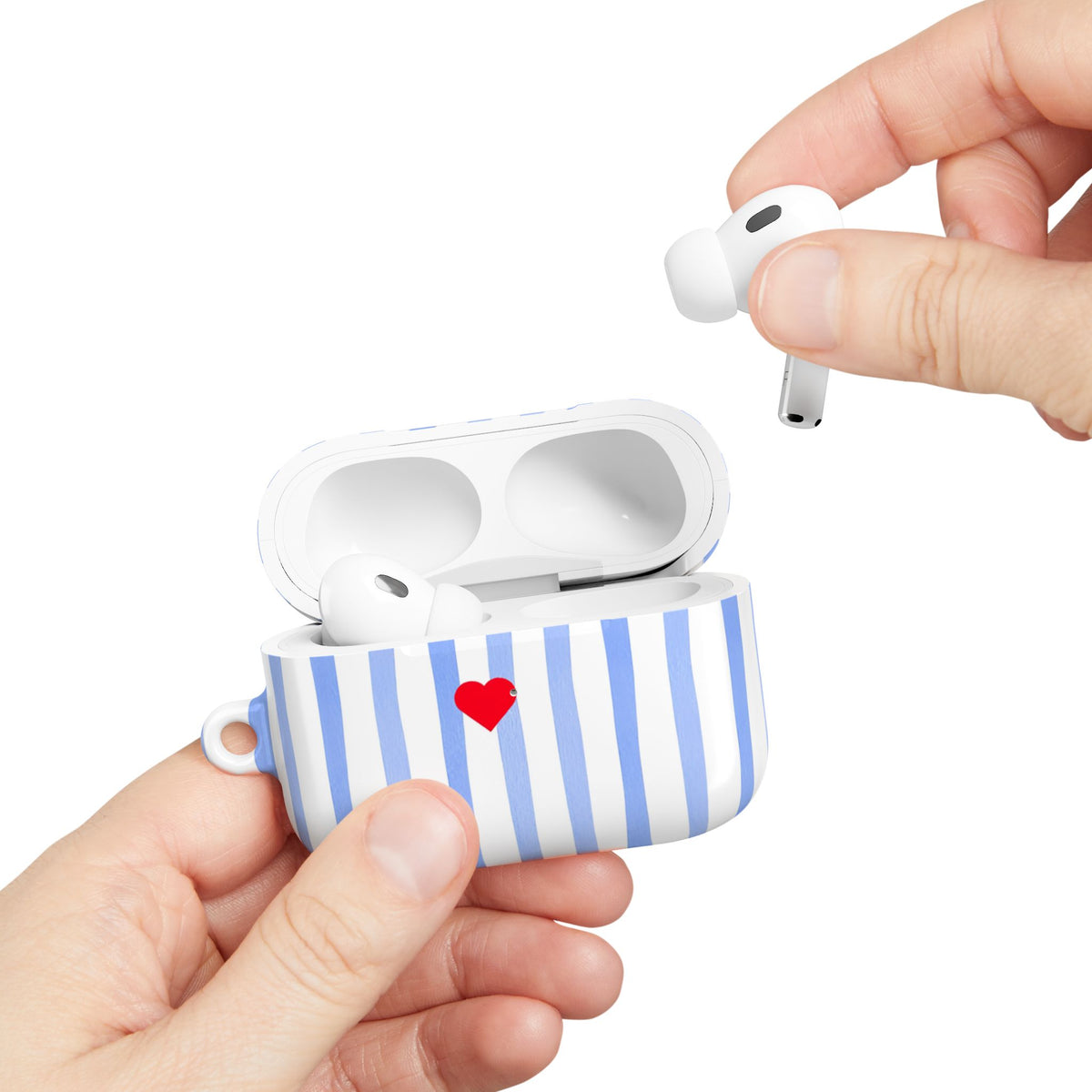 Blue Heart AirPod Case – Slim Protective Charging Case