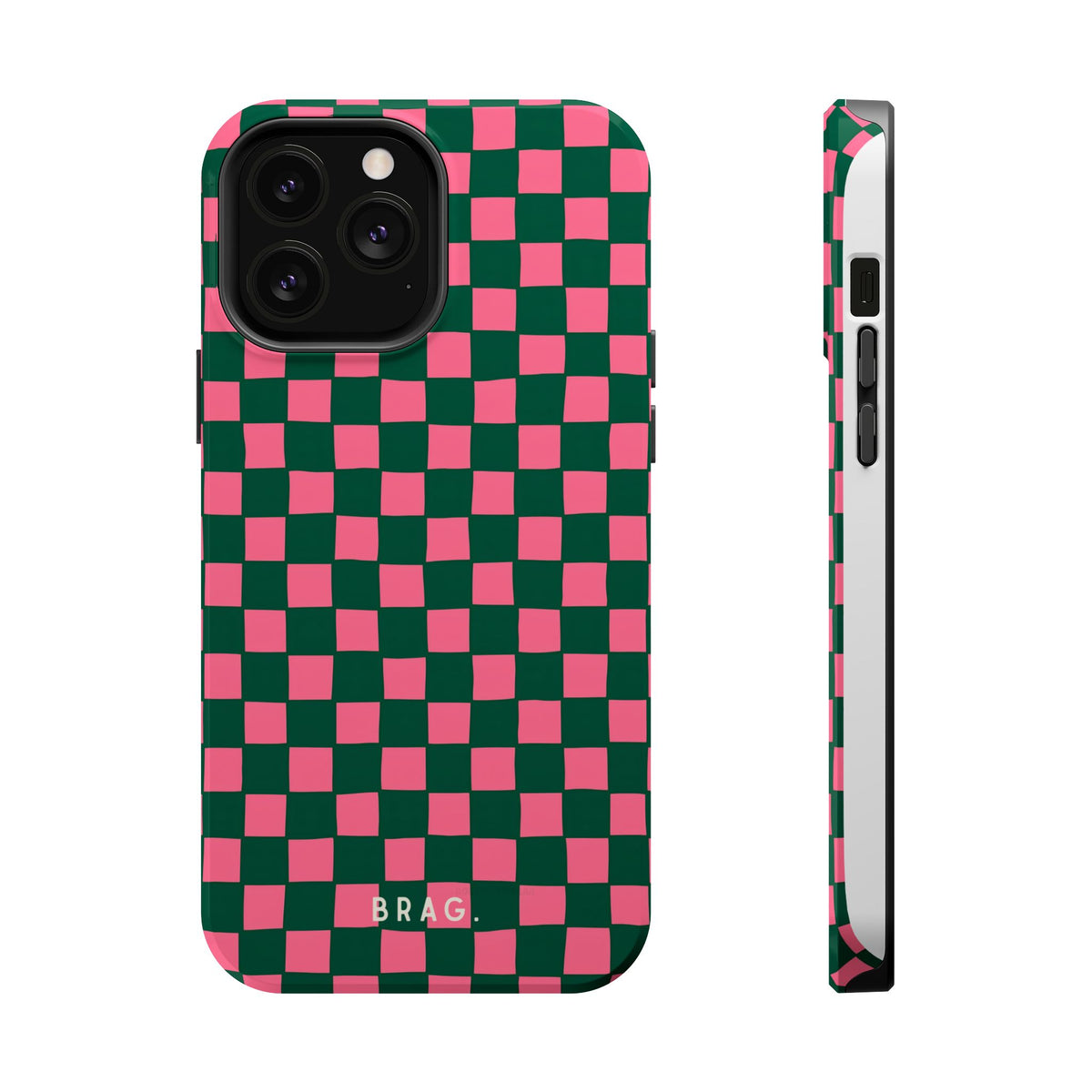 Rasberry Checks Magnetic Impact-Resistant Phone Case