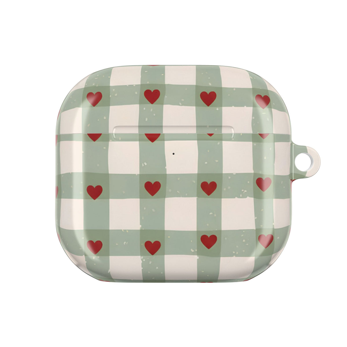 Mint Hearts AirPod Case – Slim Protective Charging Case