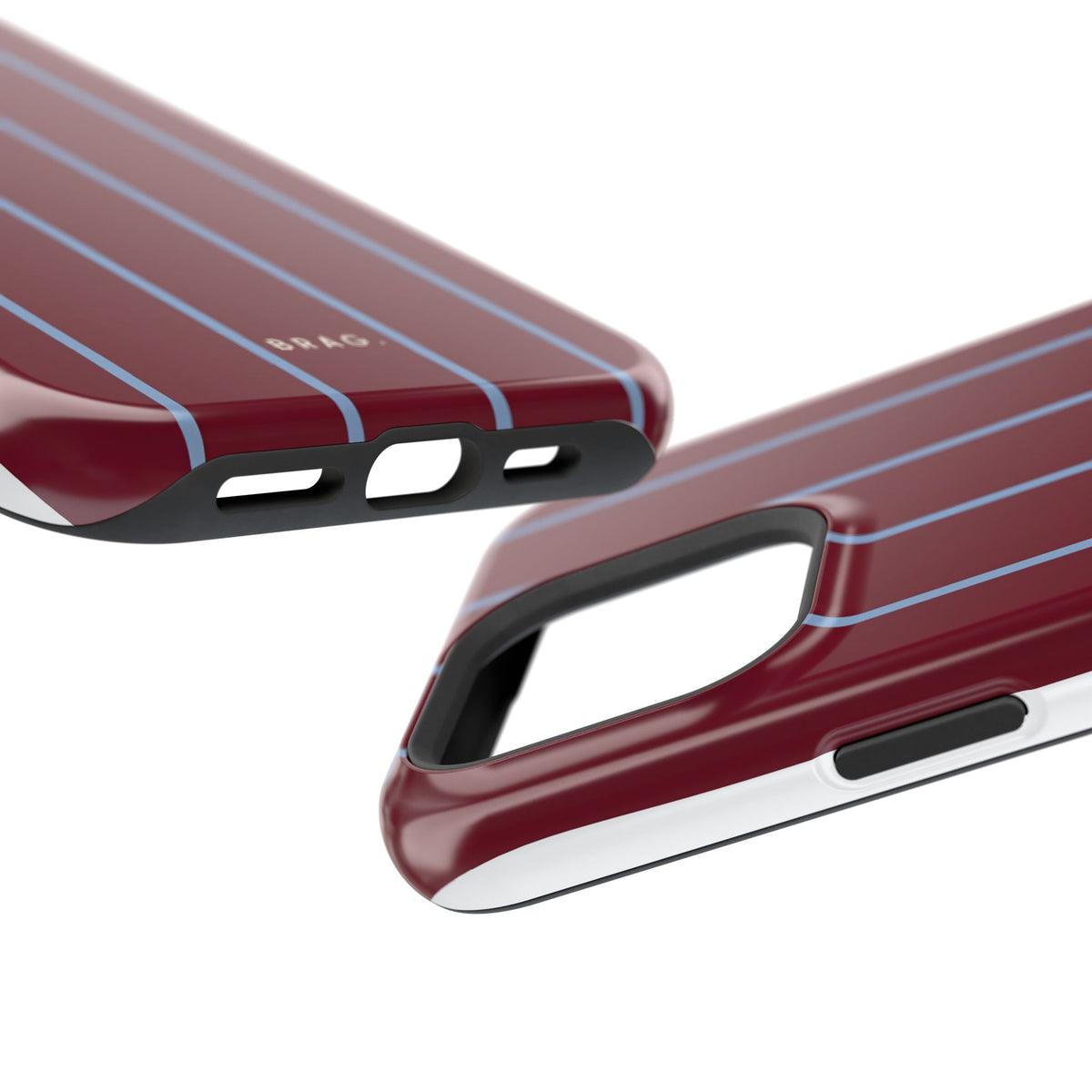 Bordeaux Stripe Magnetic Impact-Resistant Phone Case