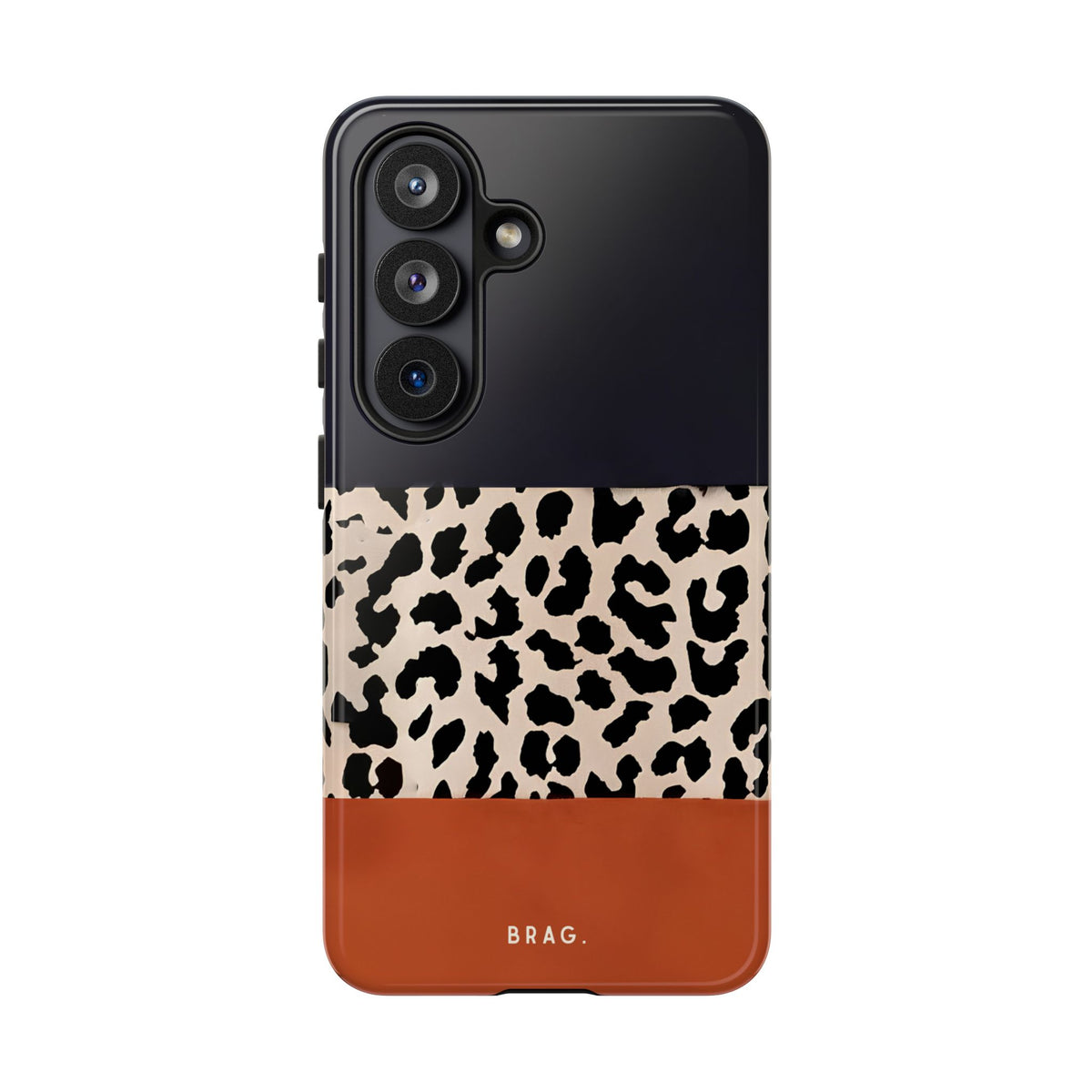 Leopard Block Tough Phone Case – Shockproof Protective iPhone Cover