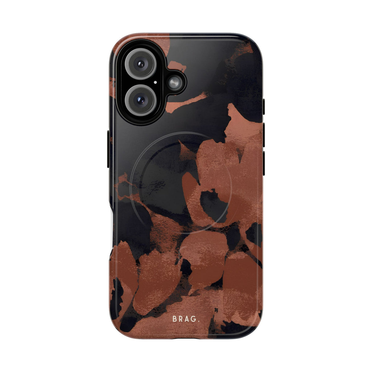 Terracotta Bloom MagSafe Tough Phone Case — Magnetic Protective Cover