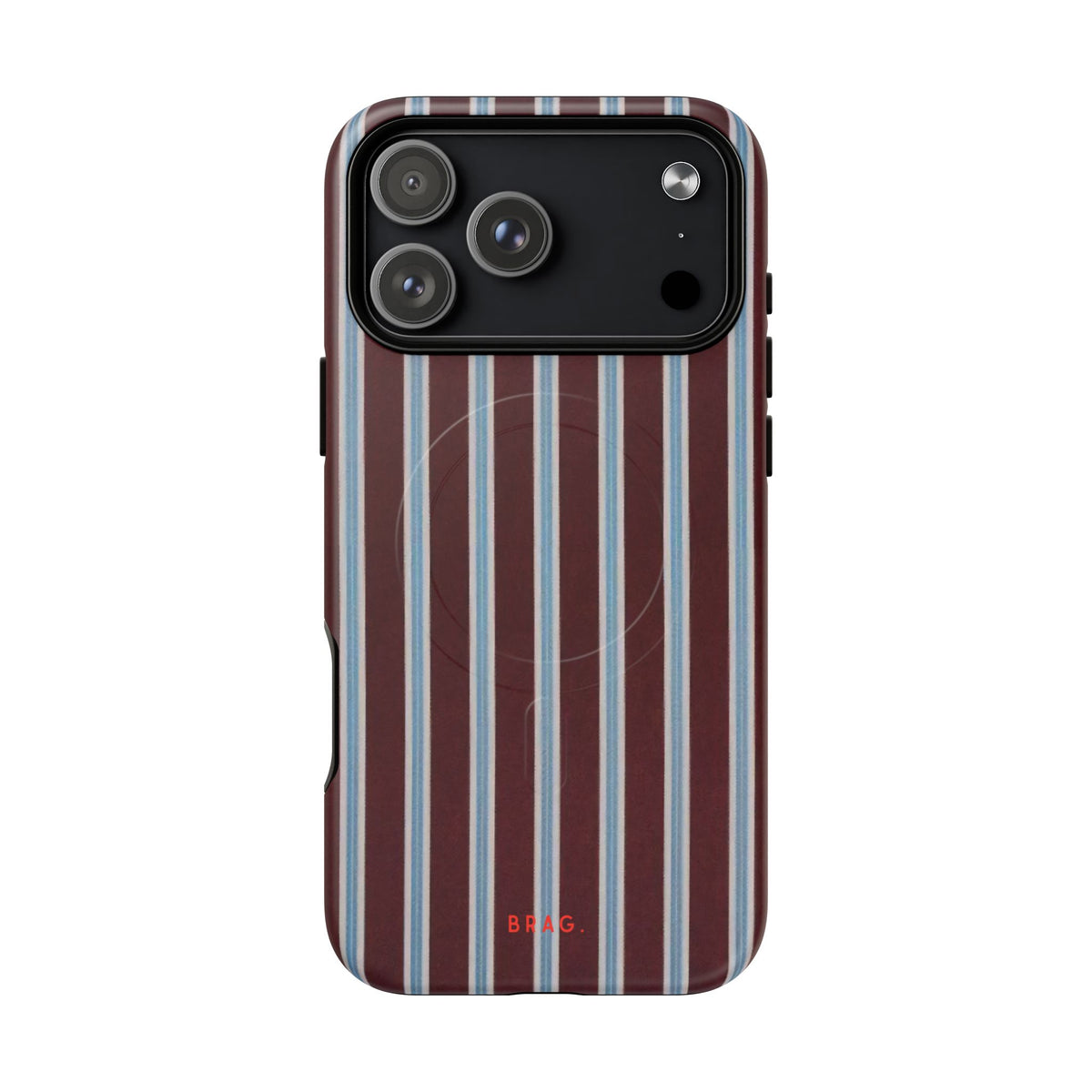 Maroon Lines MagSafe Tough Phone Case — Magnetic Protective Cover
