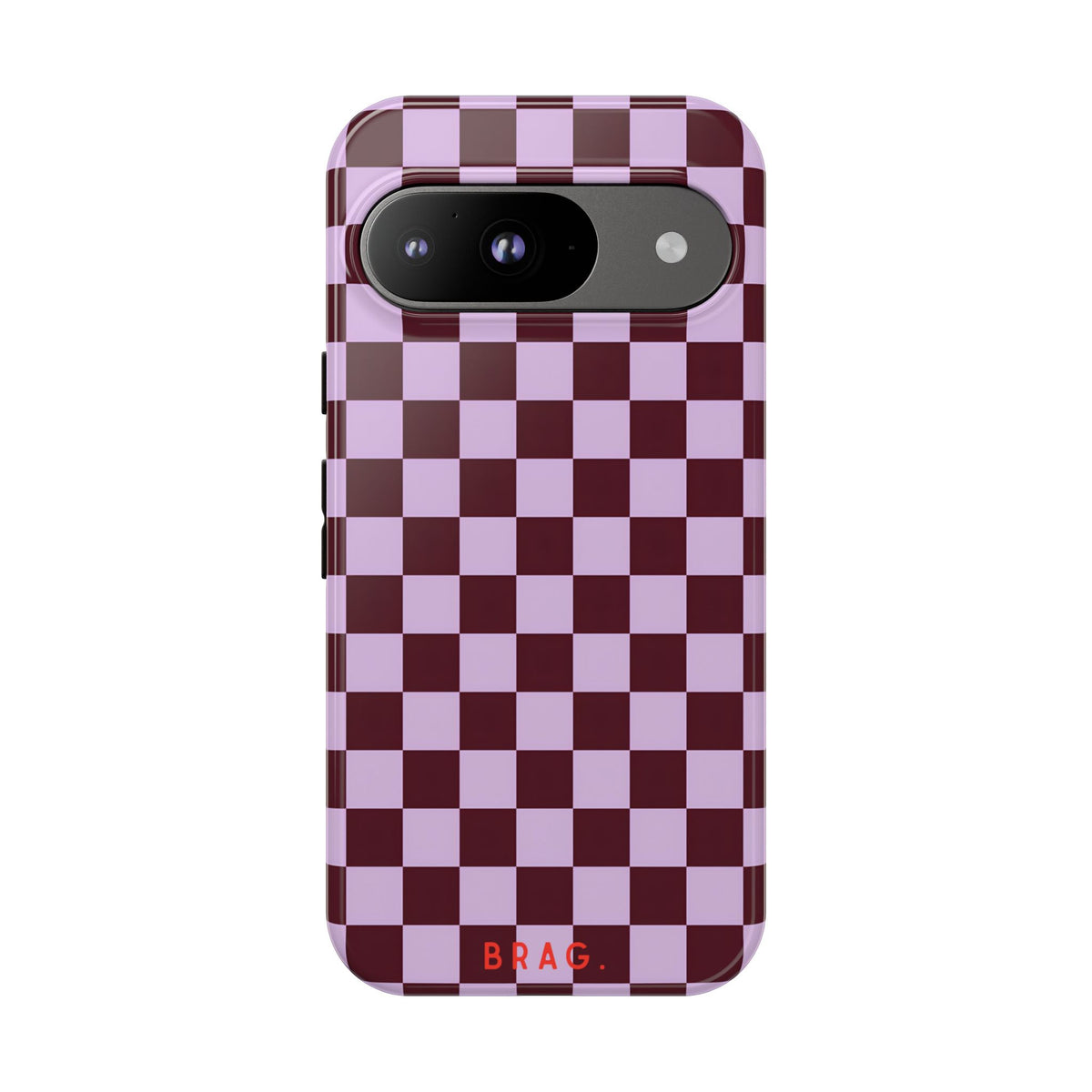 Cherry Check Tough Phone Case – Shockproof Protective iPhone Cover