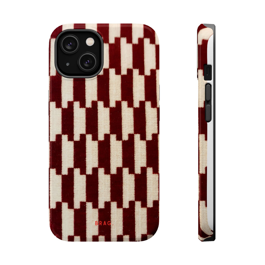 Wine & Cream Magnetic Impact-Resistant Phone Case
