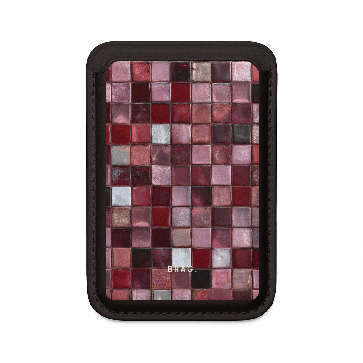 Cherry Tile MagSafe Vegan Wallet — Slim Phone Card Holder