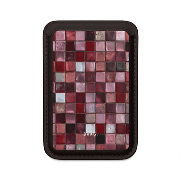 Cherry Tile MagSafe Vegan Wallet — Slim Phone Card Holder