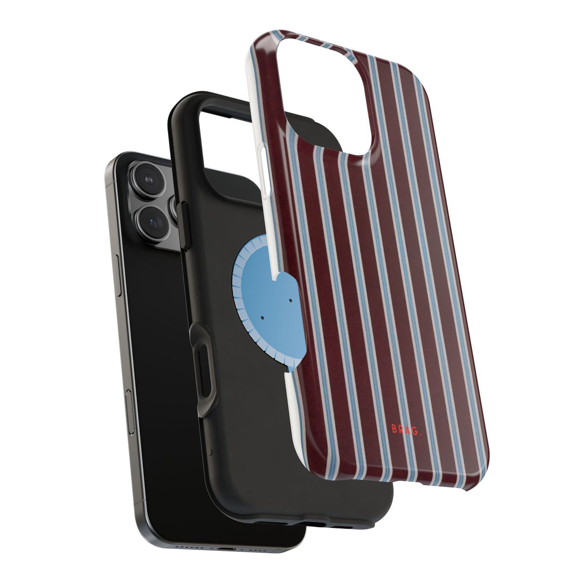 Maroon Lines Magnetic Impact-Resistant Phone Case