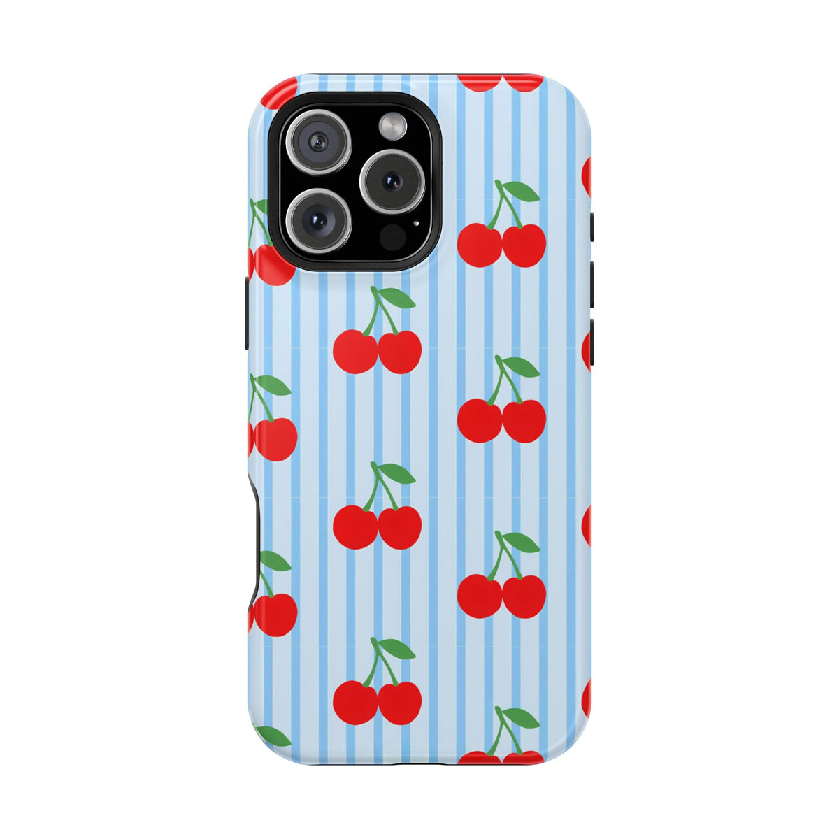 Sunday Market Magnetic Impact Phone Case — Blue Stripe Retro Design