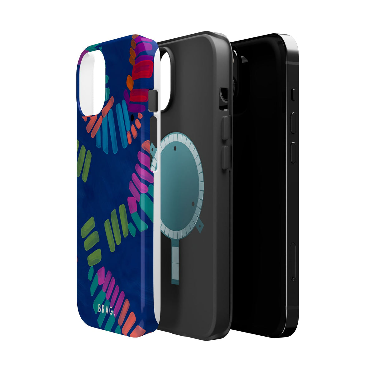 Blue Palm Magnetic Impact-Resistant Phone Case