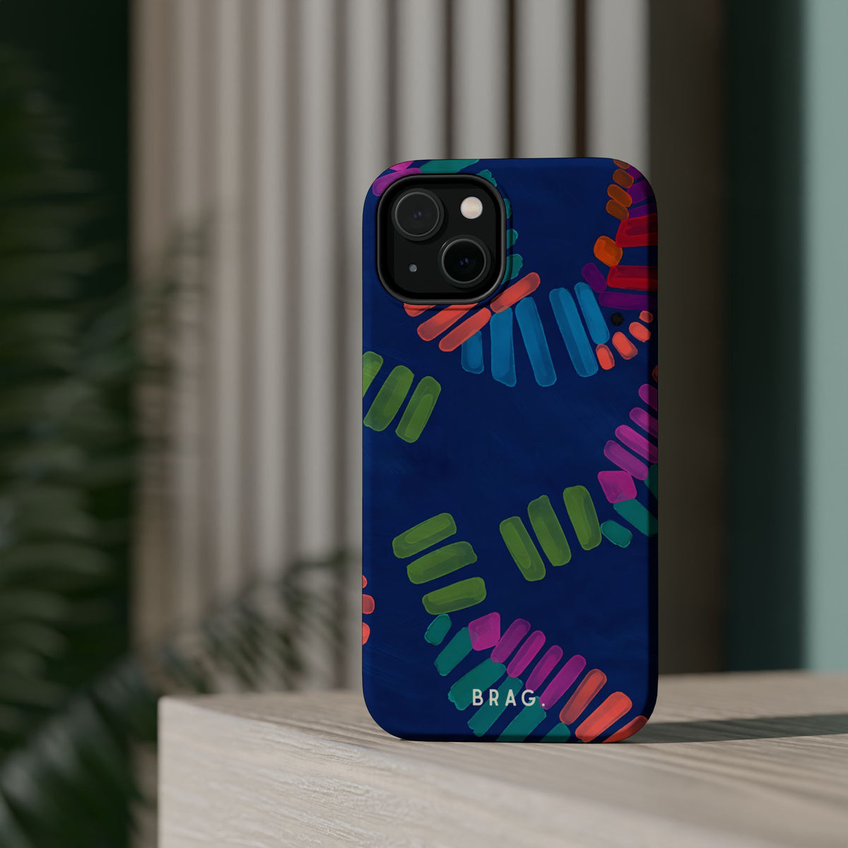 Blue Palm Magnetic Impact-Resistant Phone Case