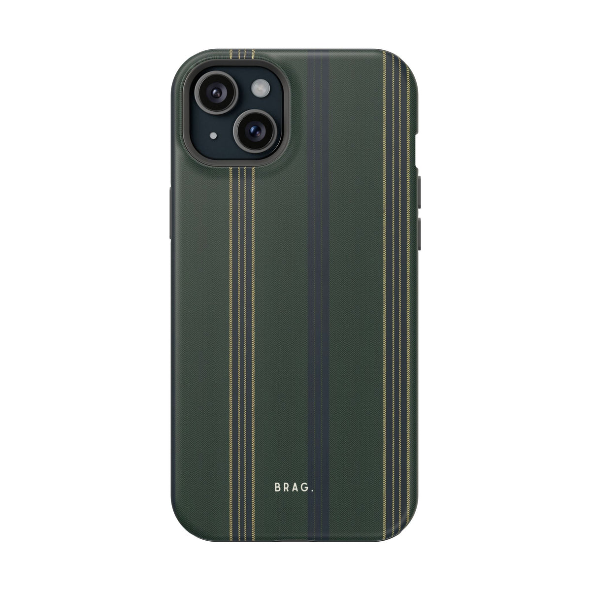 Olive Pinstripe Magnetic Impact-Resistant Phone Case