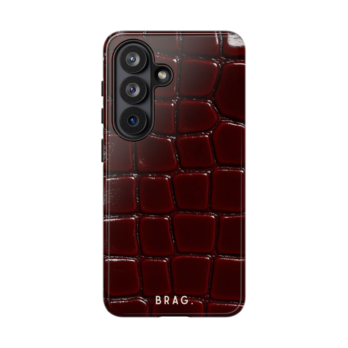 Cherry Leather Tough Phone Case – Shockproof Protective iPhone Cover