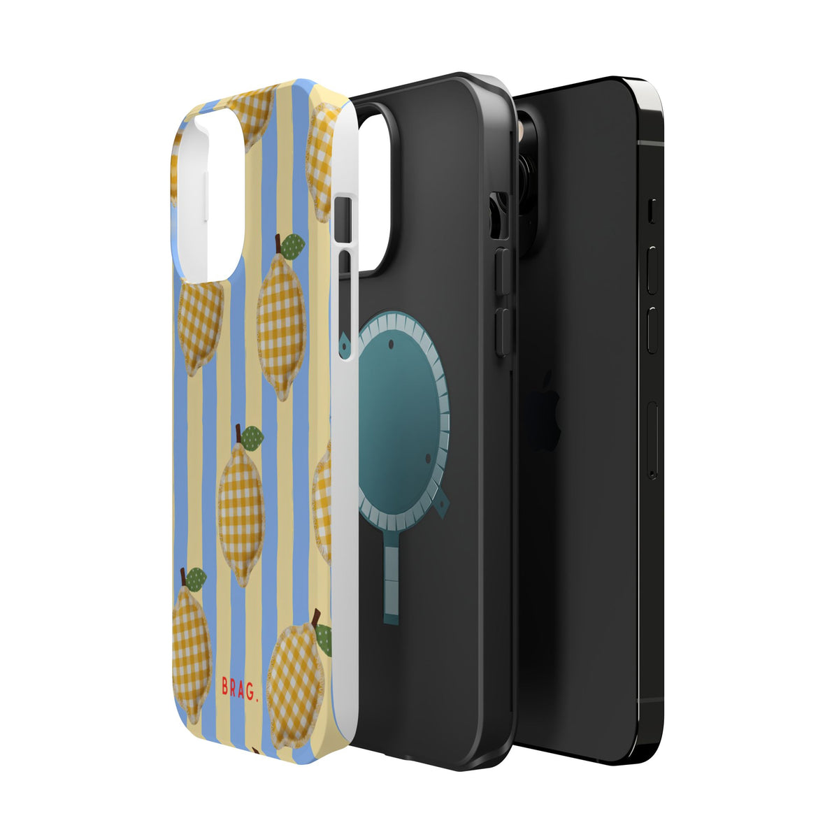 Lemon checks Magnetic Impact-Resistant Phone Case