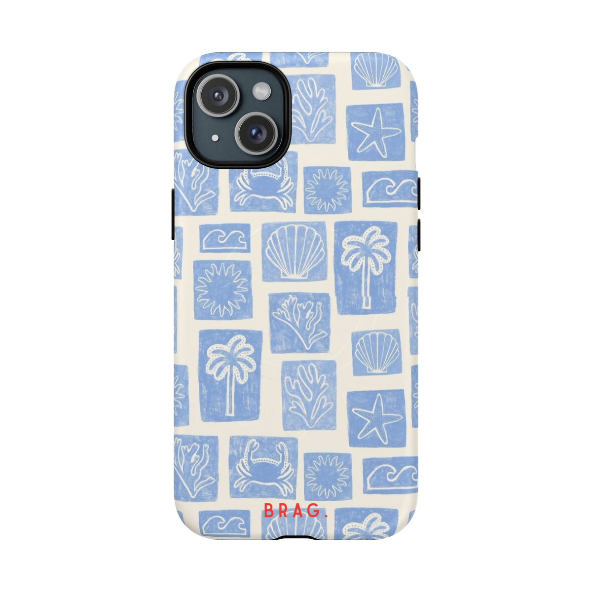 Azure Tiles MagSafe Tough Phone Case — Magnetic Protective Cover