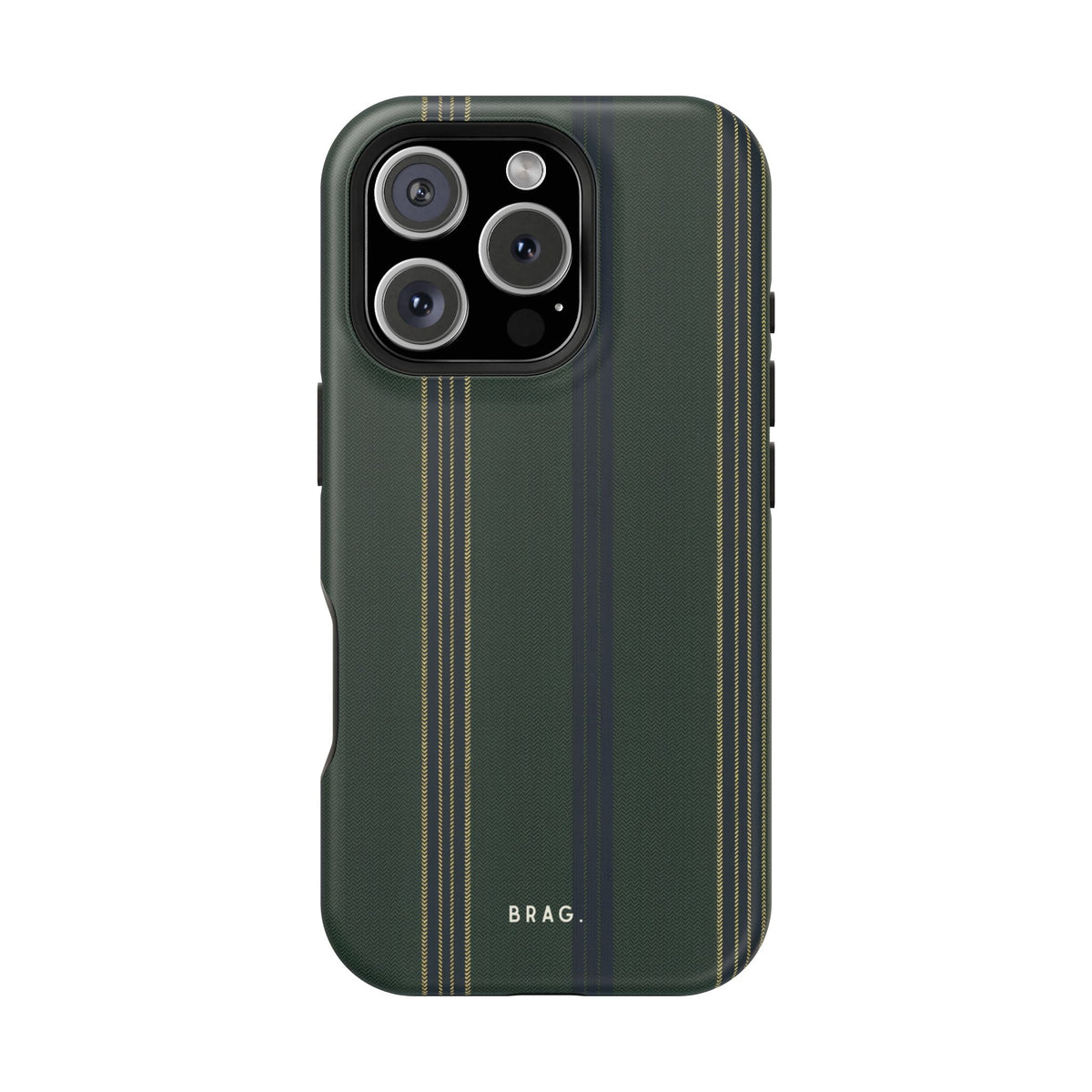 Olive Pinstripe Magnetic Impact-Resistant Phone Case