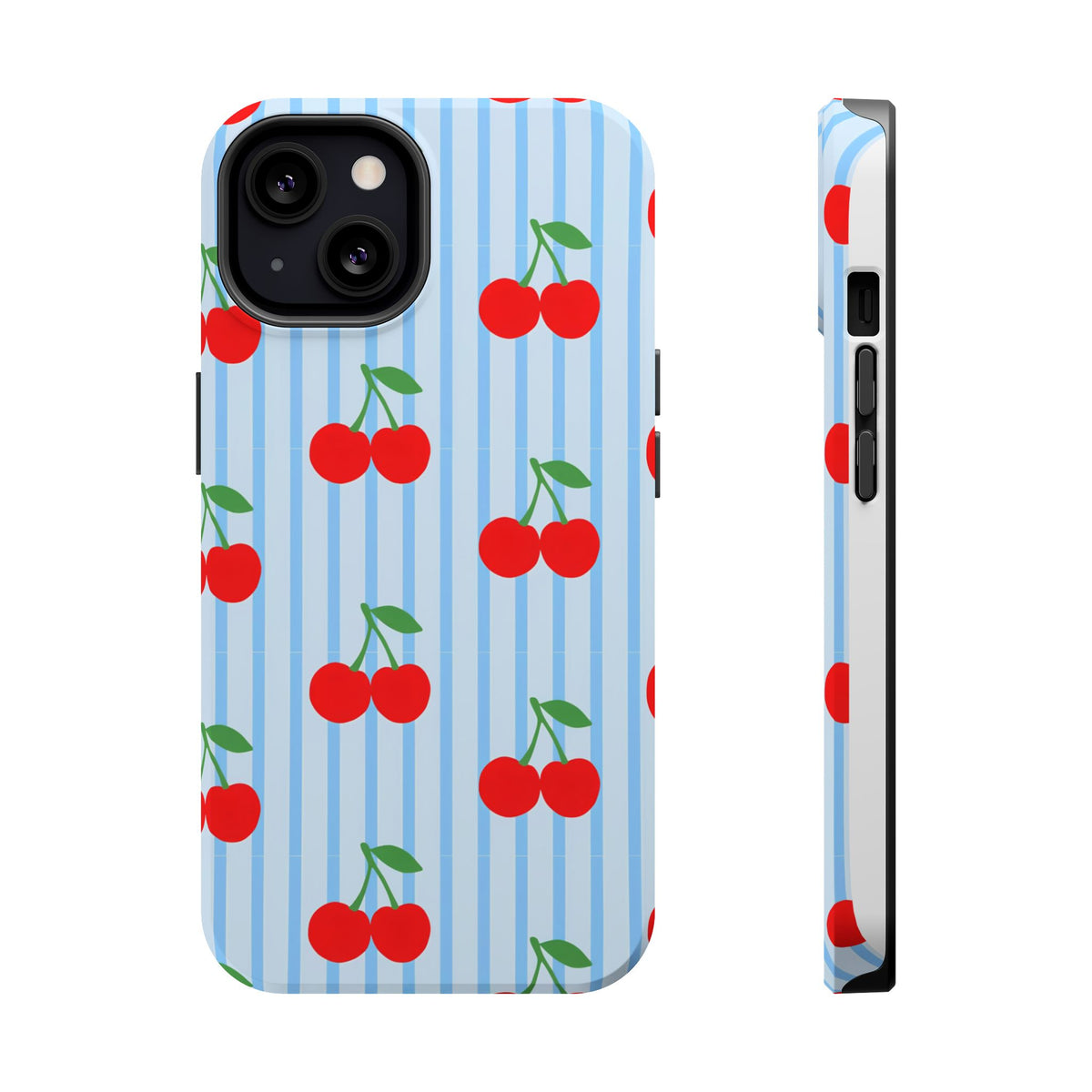Sunday Market Magnetic Impact Phone Case — Blue Stripe Retro Design