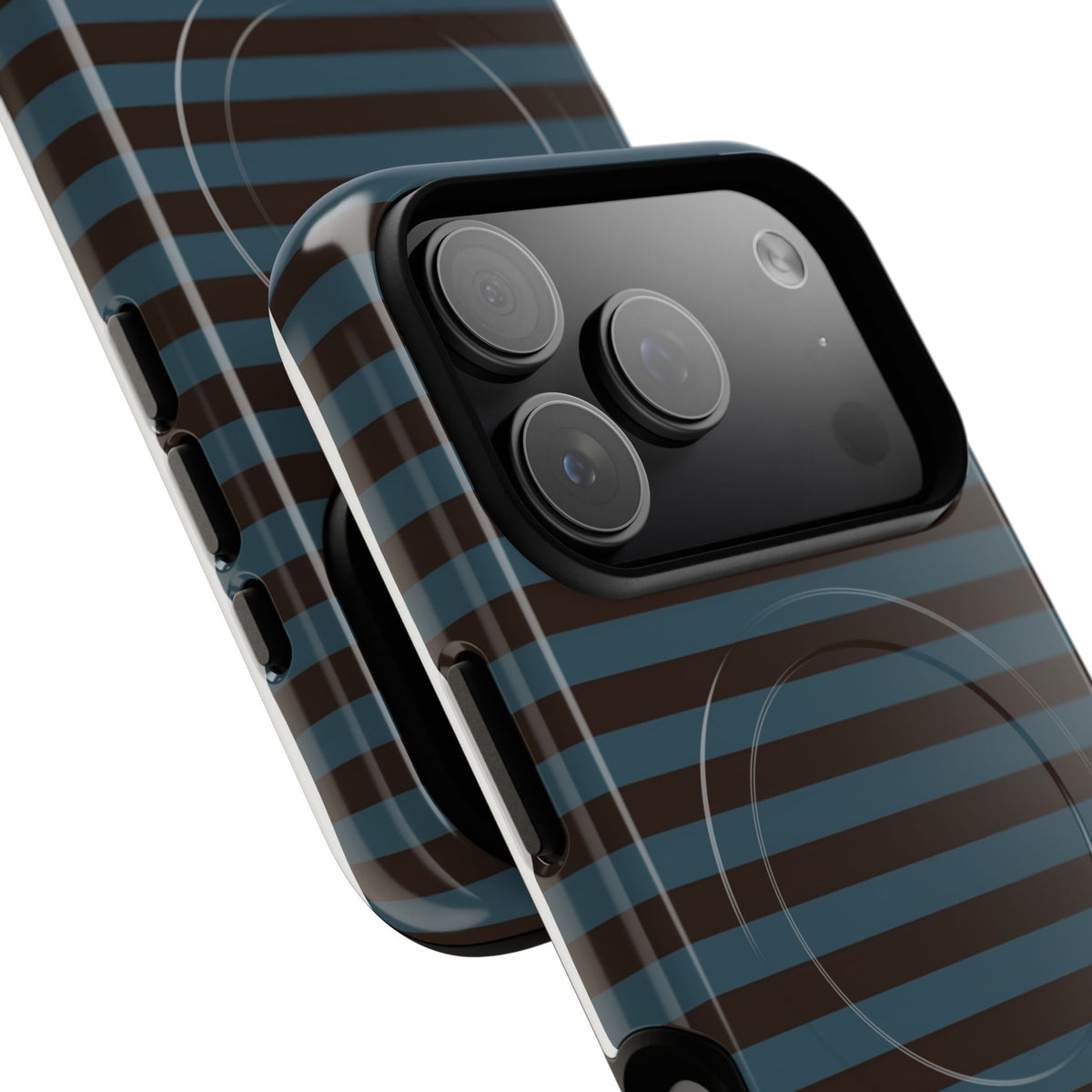 Seaside Stripe MagSafe Tough Phone Case — Magnetic Protective Cover