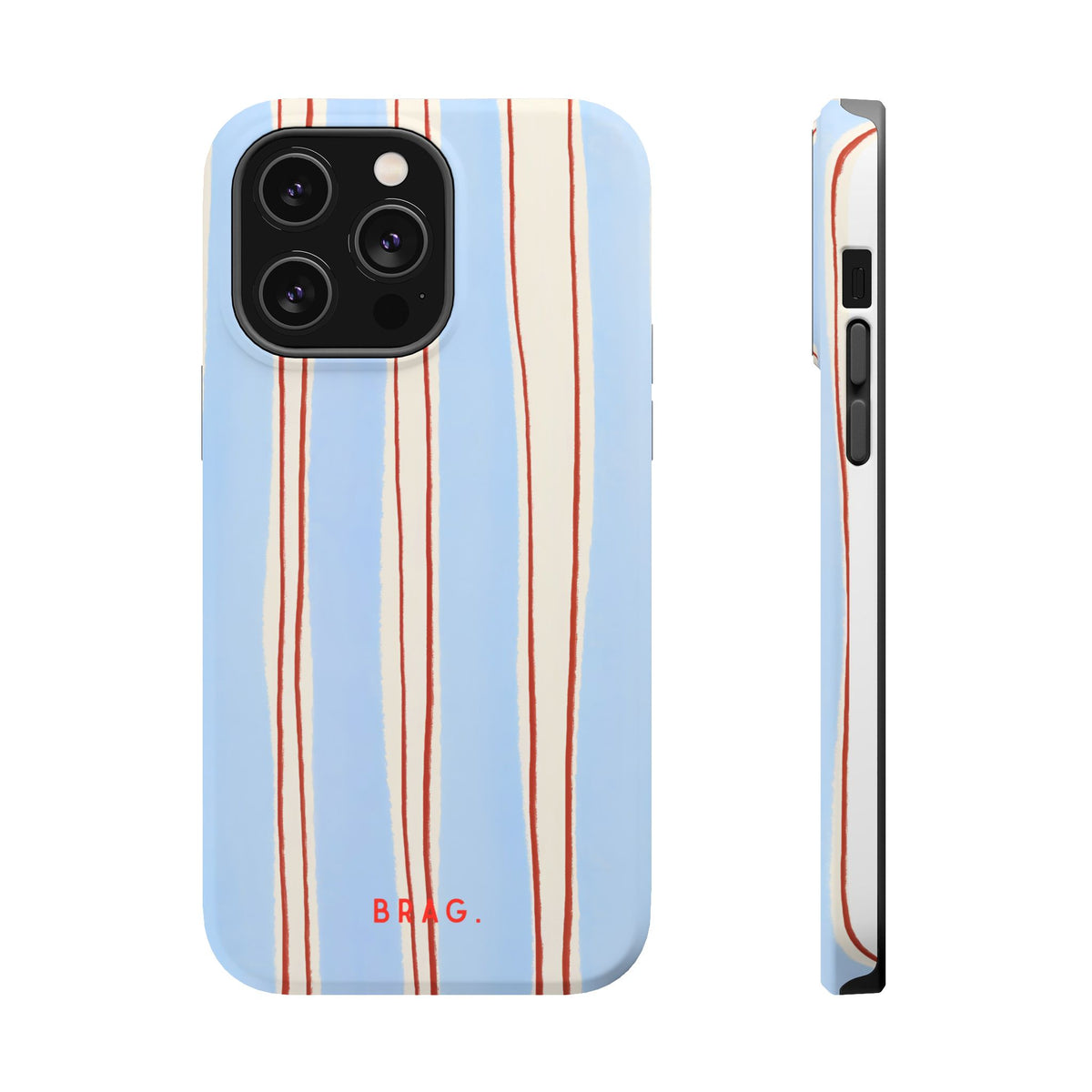 Blue Linen Magnetic Impact-Resistant Phone Case