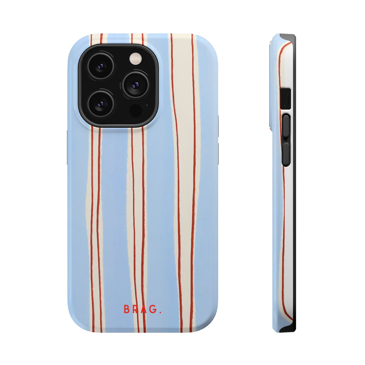 Blue Linen Magnetic Impact-Resistant Phone Case