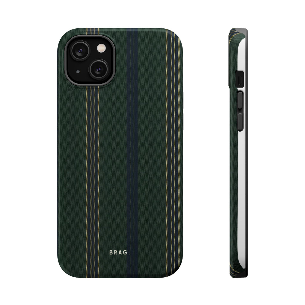Olive Pinstripe Magnetic Impact-Resistant Phone Case