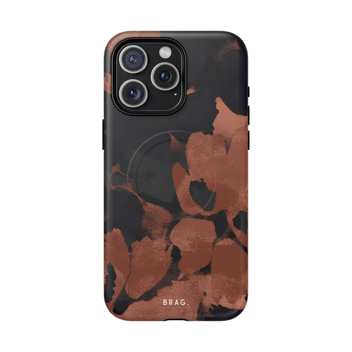 Terracotta Bloom MagSafe Tough Phone Case — Magnetic Protective Cover