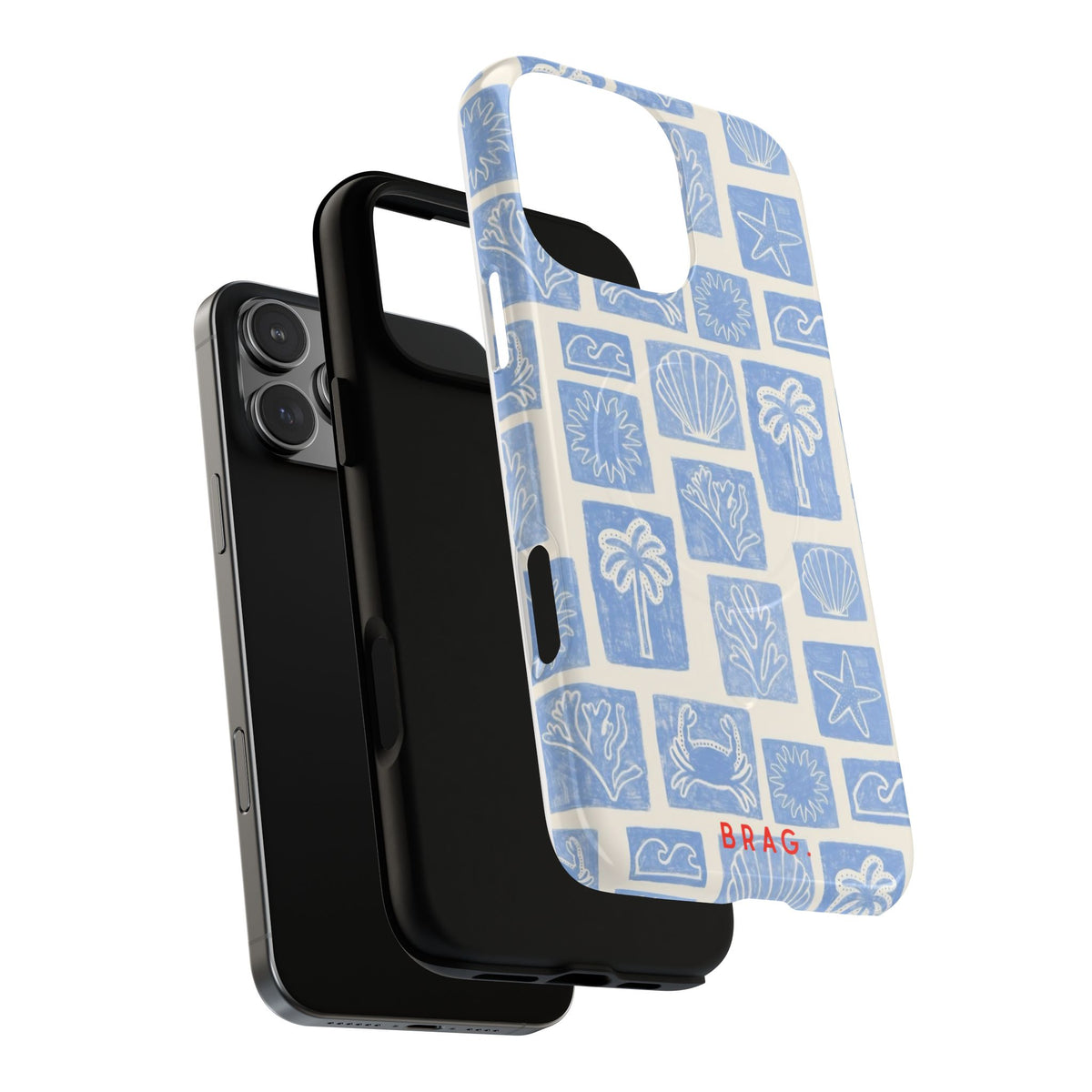 Azure Tiles MagSafe Tough Phone Case — Magnetic Protective Cover