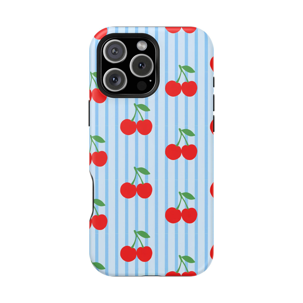 Sunday Market Magnetic Impact Phone Case — Blue Stripe Retro Design