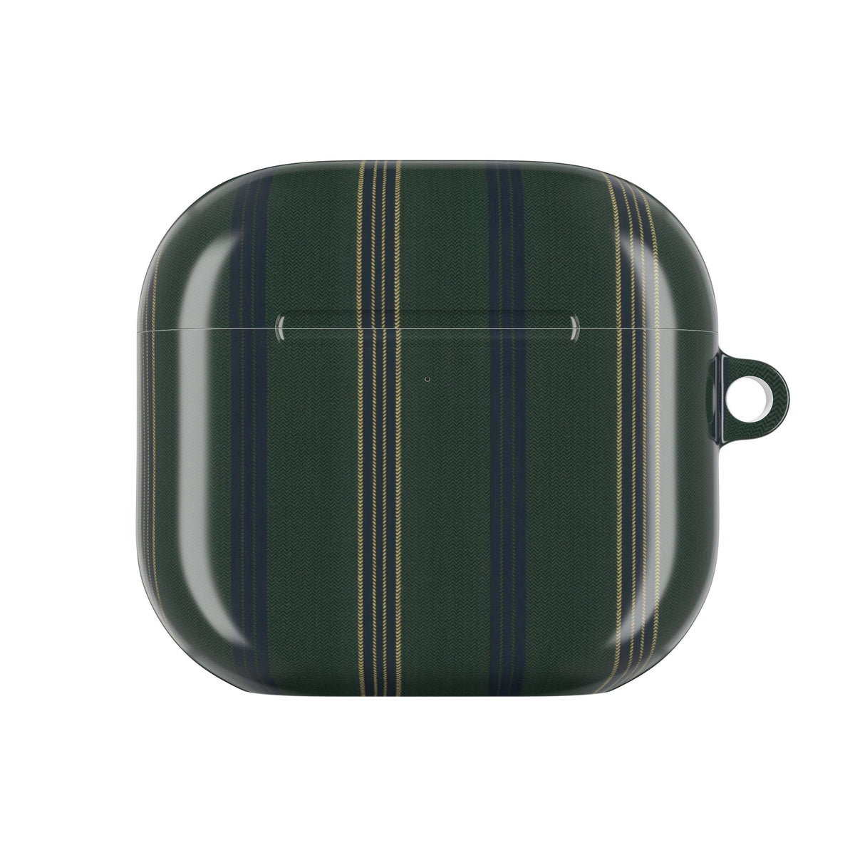 Olive Pinstripe AirPod Case – Slim Protective Charging Case