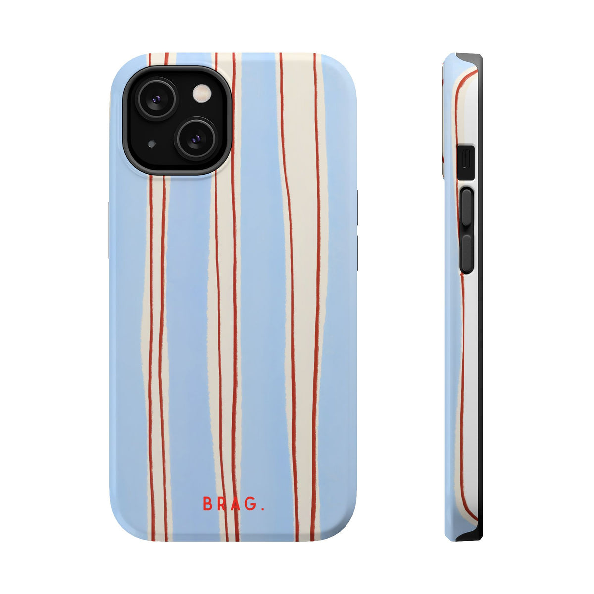 Blue Linen Magnetic Impact-Resistant Phone Case