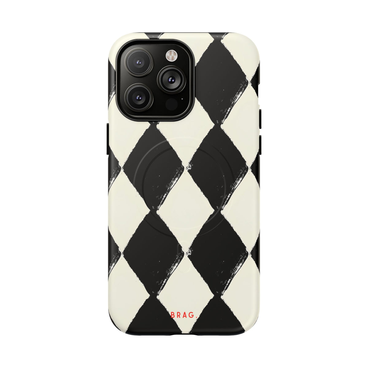 Ivory Harlequin MagSafe Tough Phone Case — Magnetic Protective Cover