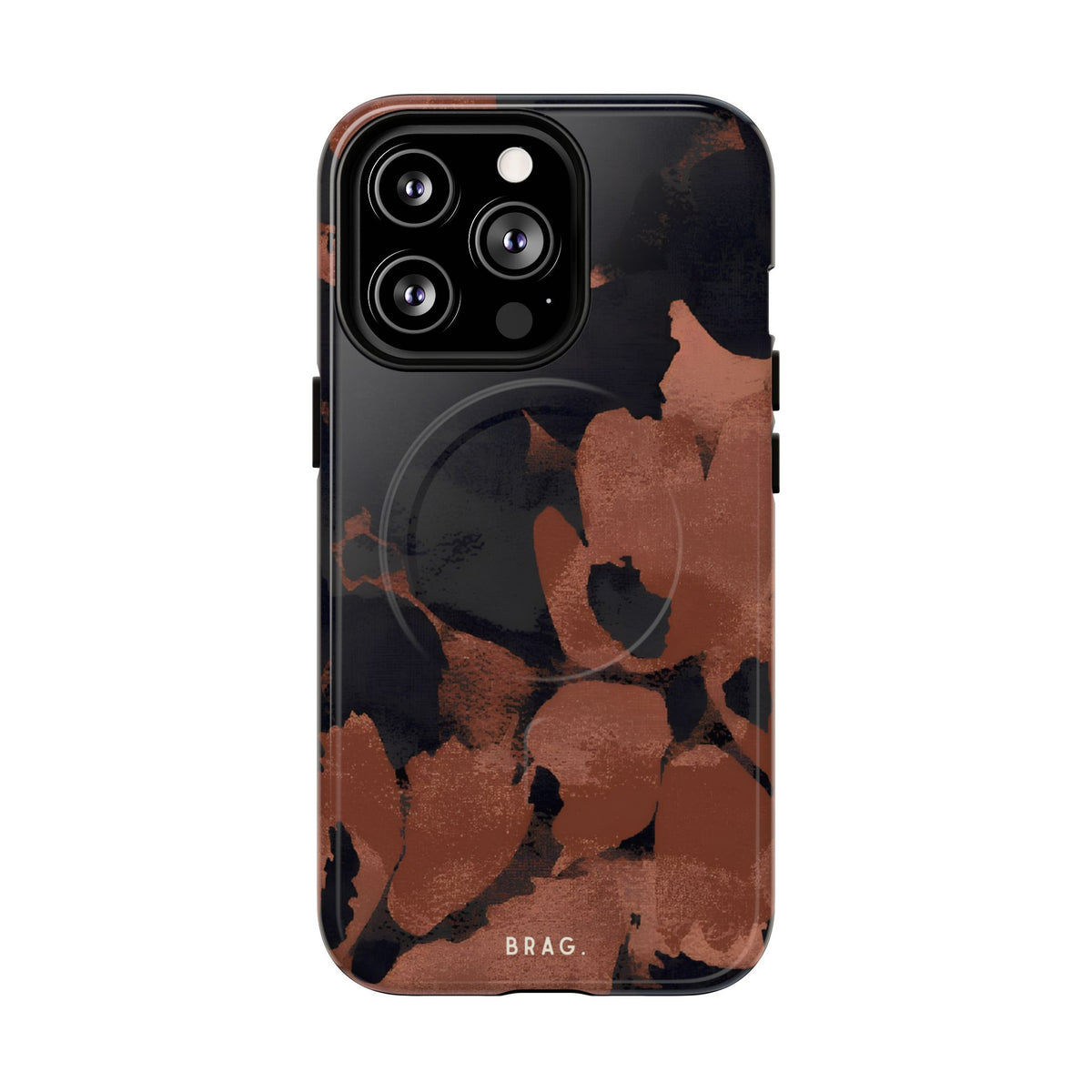 Terracotta Bloom MagSafe Tough Phone Case — Magnetic Protective Cover