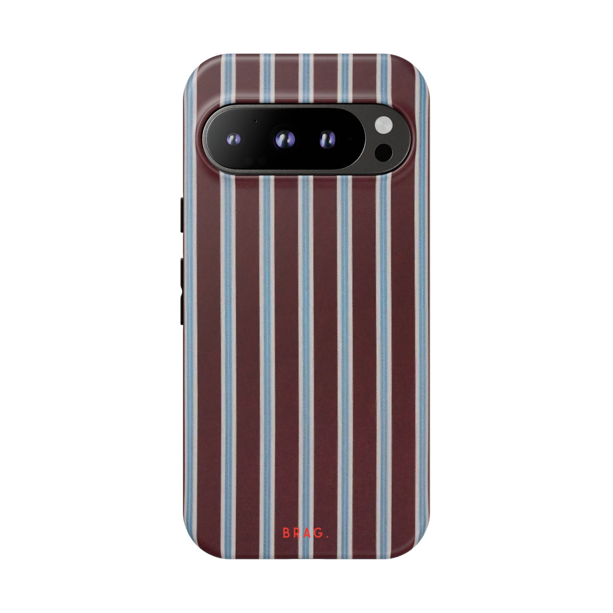 Maroon Lines Tough Phone Case – Shockproof Protective iPhone Cover