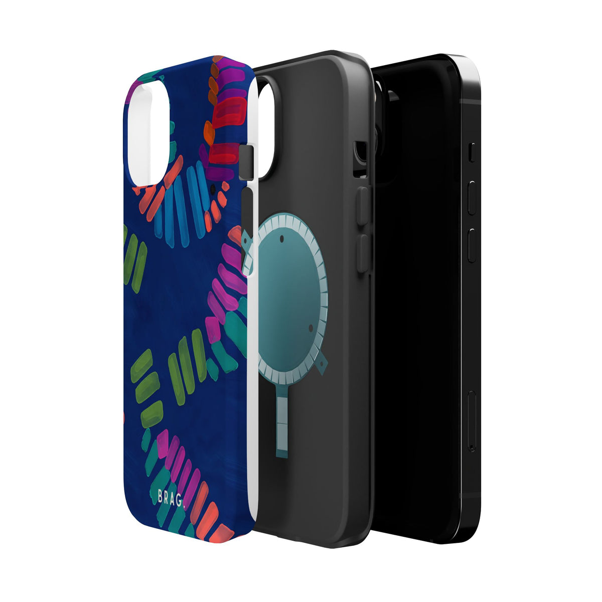 Blue Palm Magnetic Impact-Resistant Phone Case