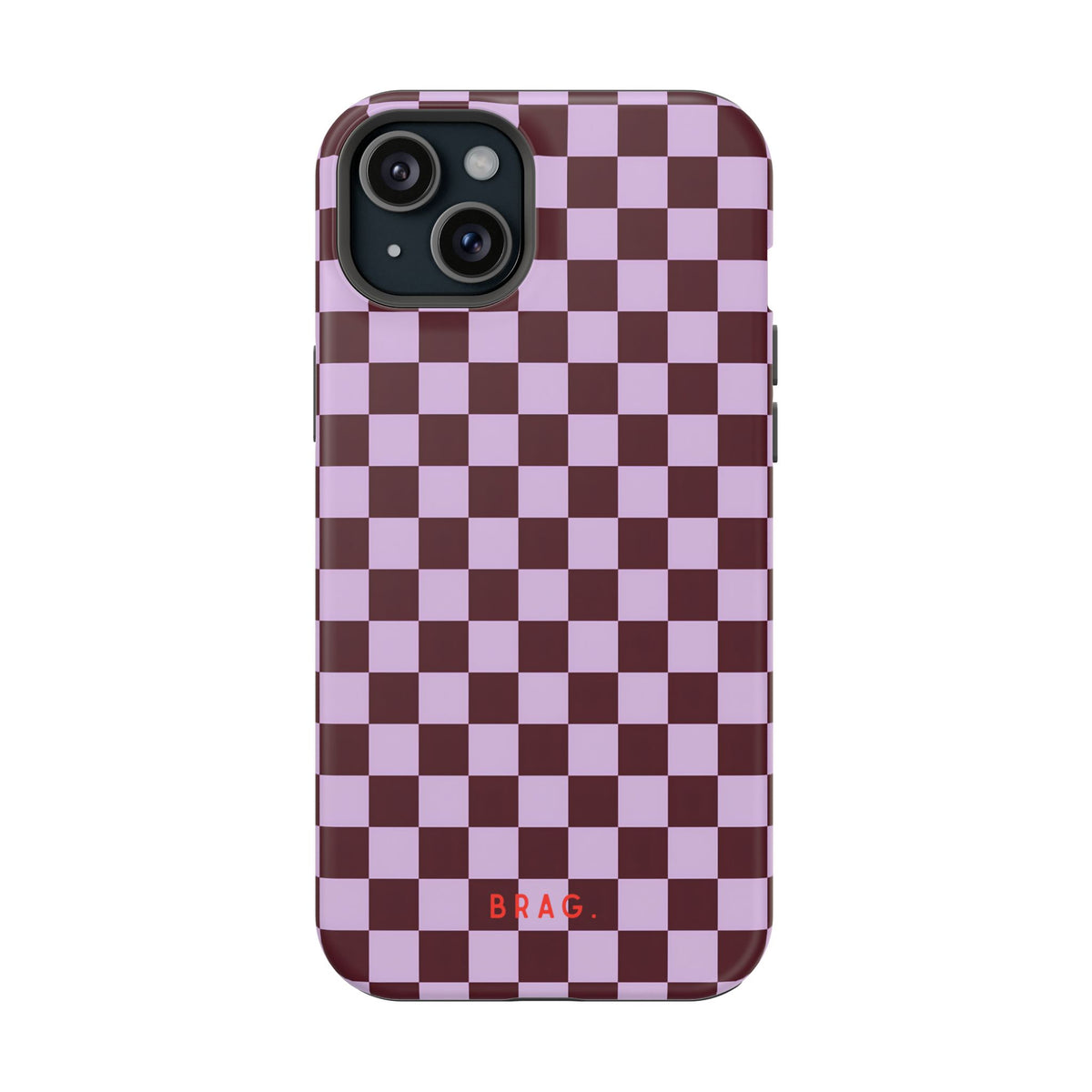 Cherry Check Magnetic Impact-Resistant Phone Case