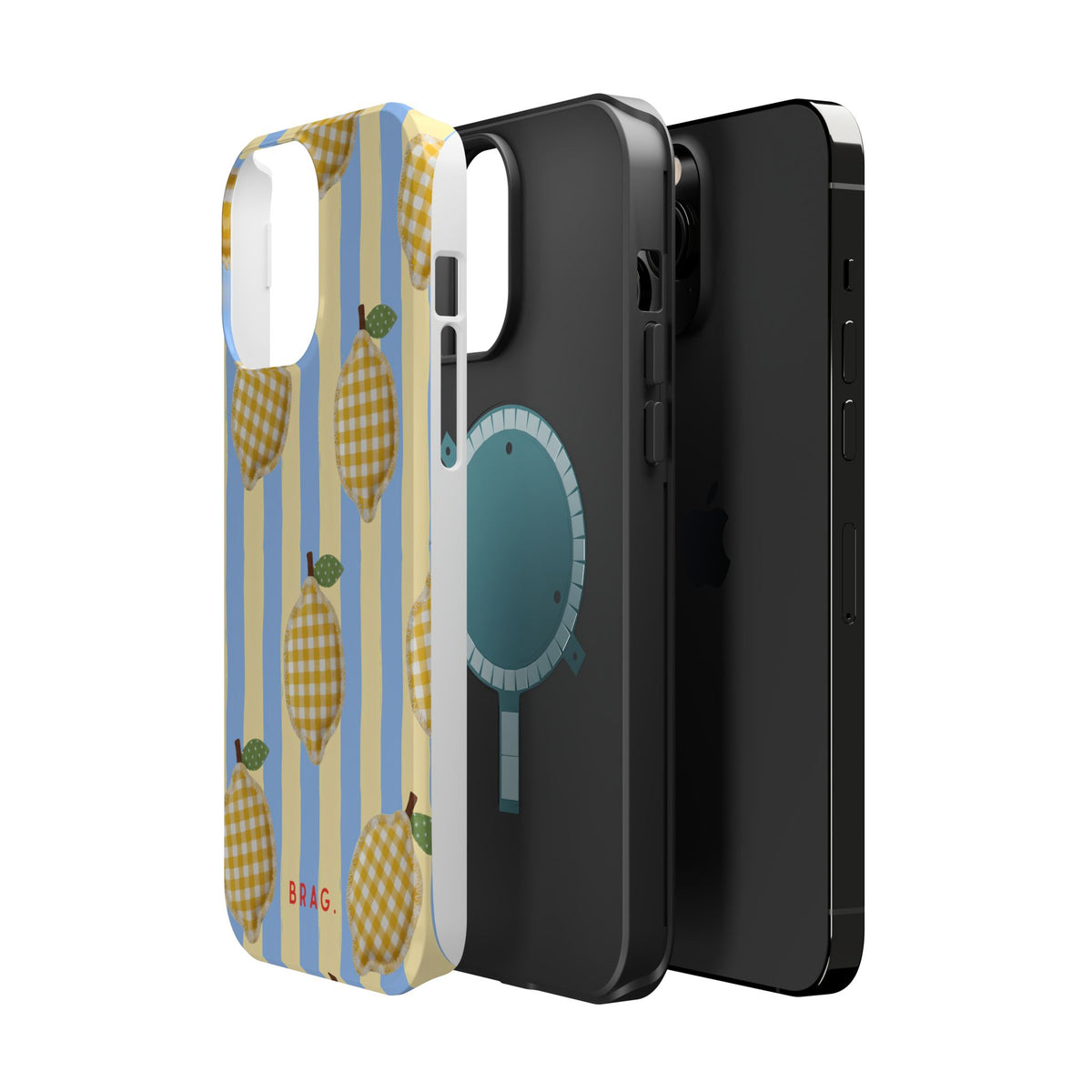 Lemon checks Magnetic Impact-Resistant Phone Case