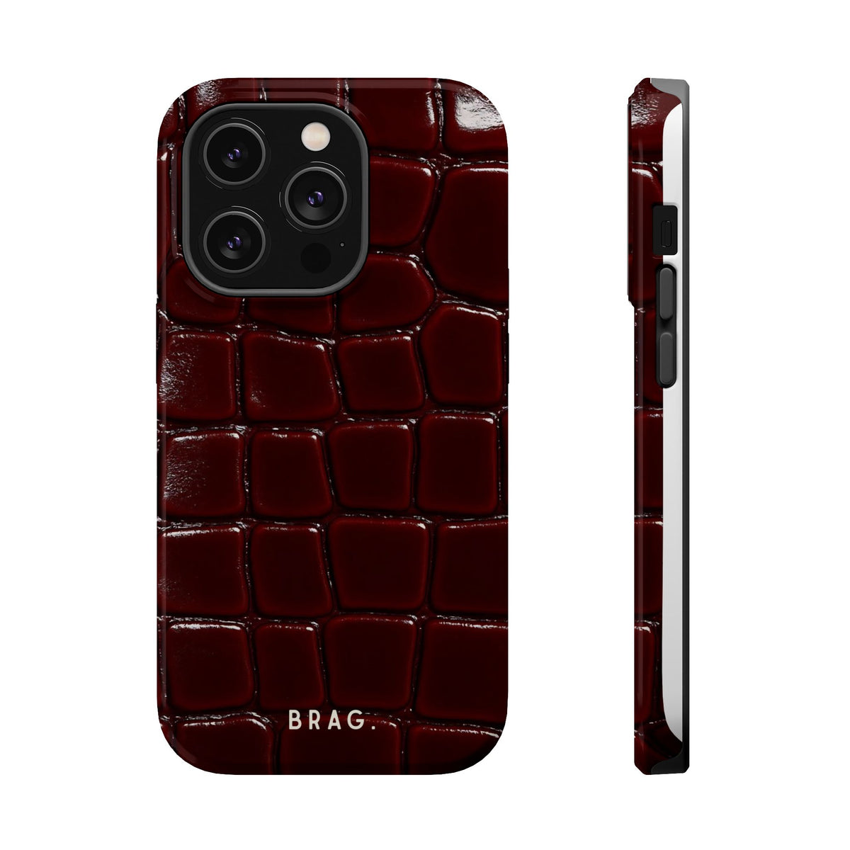 Cherry Leather Magnetic Impact-Resistant Phone Case