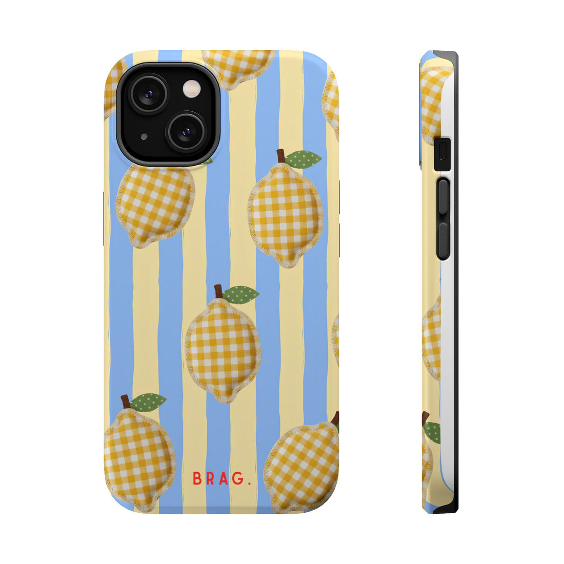 Lemon checks Magnetic Impact-Resistant Phone Case