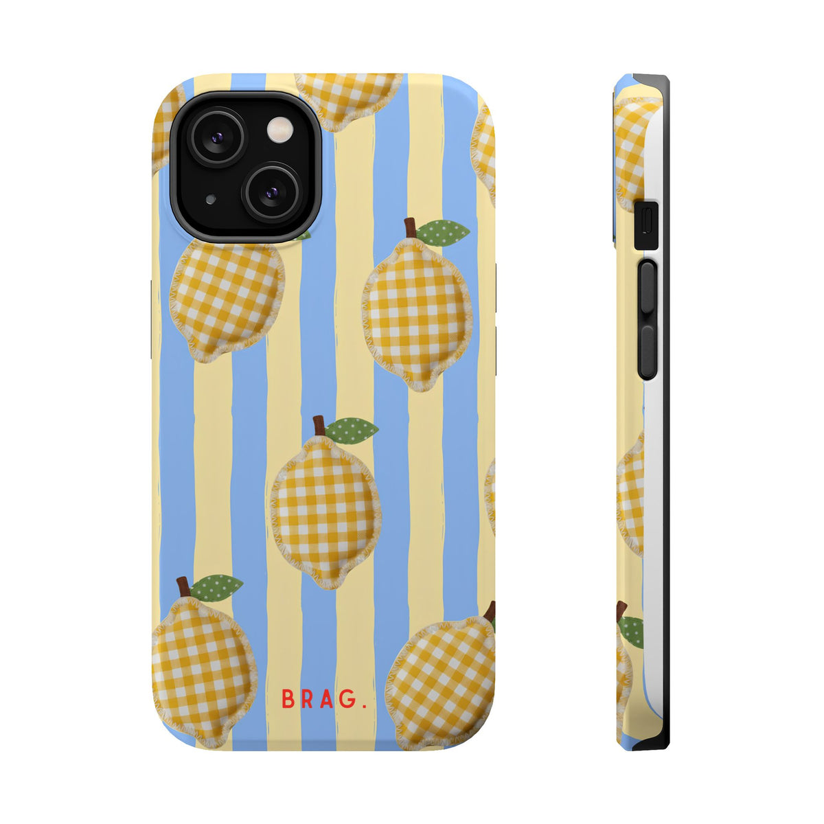Lemon checks Magnetic Impact-Resistant Phone Case