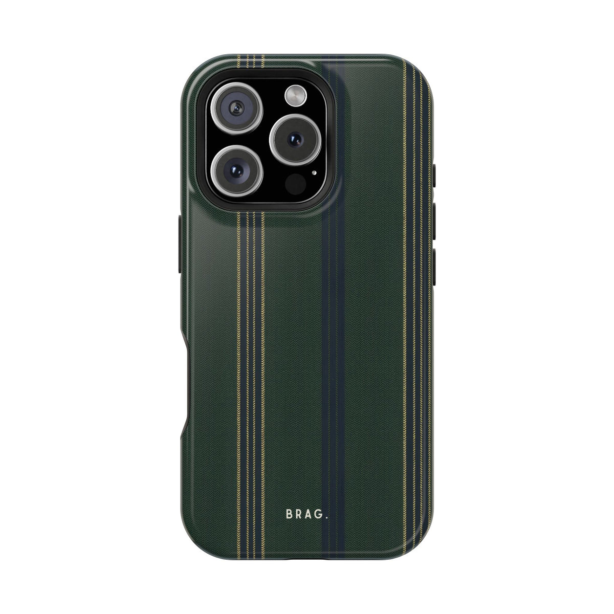 Olive Pinstripe Magnetic Impact-Resistant Phone Case