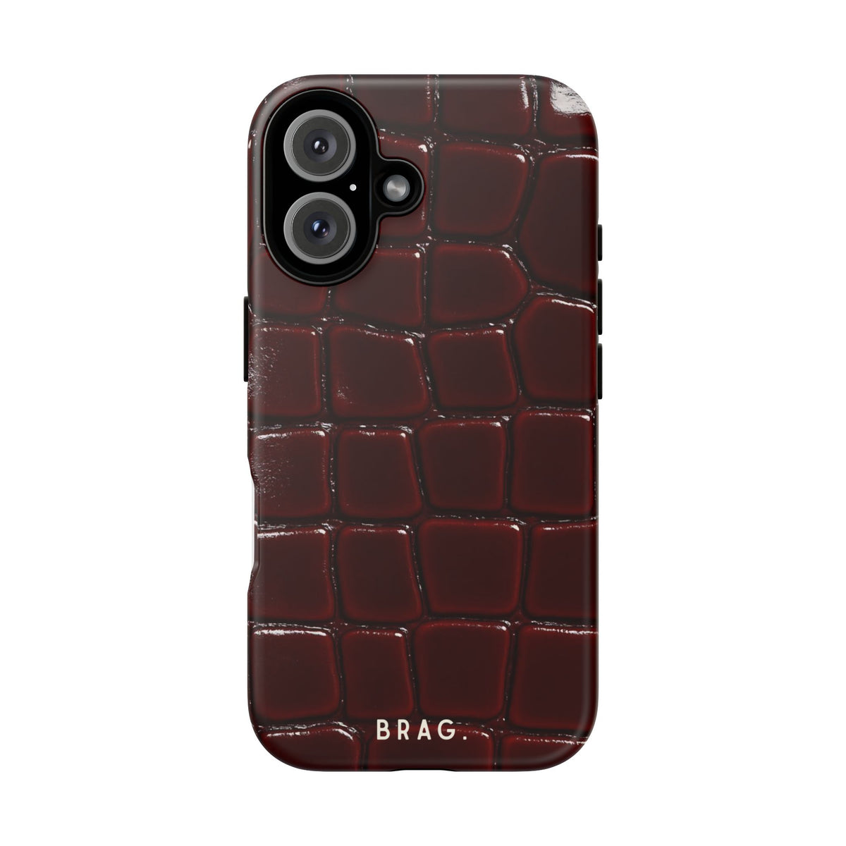 Cherry Leather Tough Phone Case – Shockproof Protective iPhone Cover