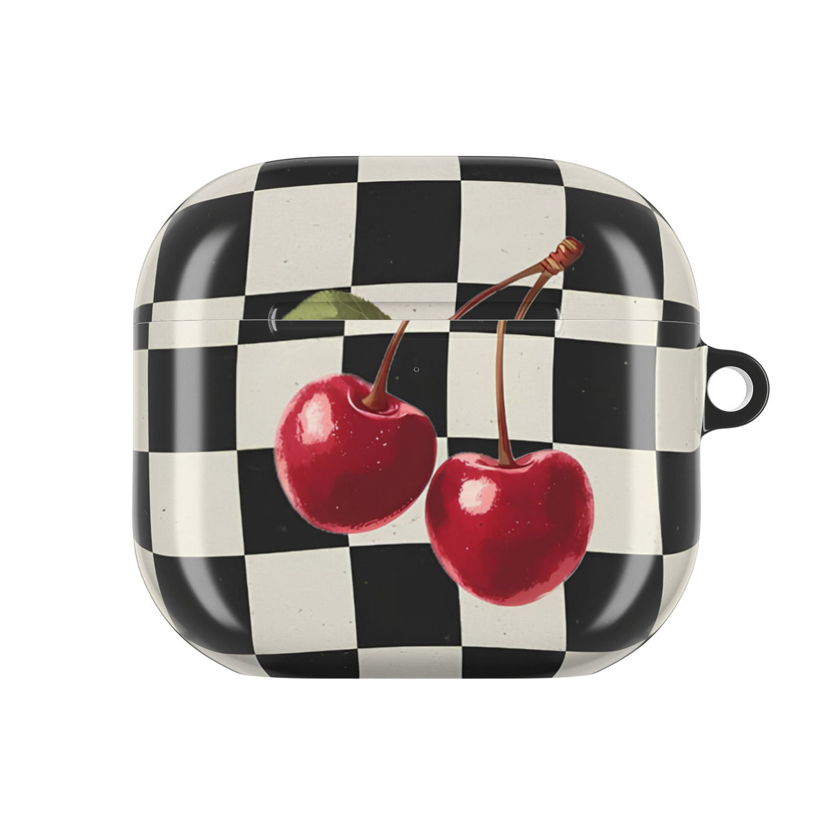 Cherry Check AirPod Case – Slim Protective Charging Case