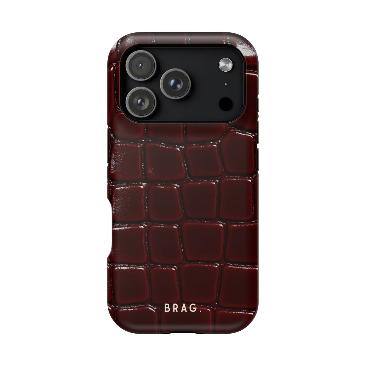 Cherry Leather Magnetic Impact-Resistant Phone Case