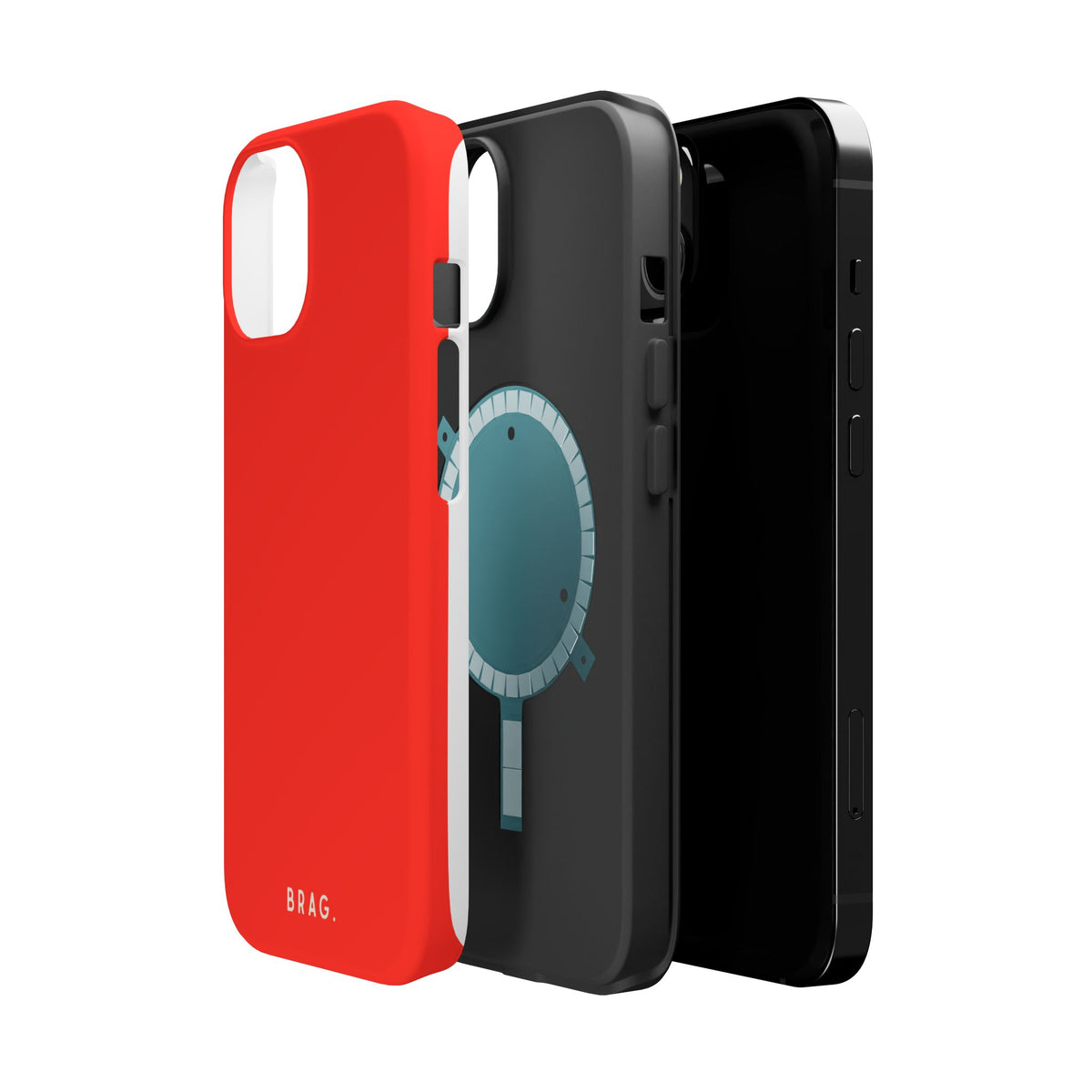 Brag Red Magnetic Impact-Resistant Phone Case