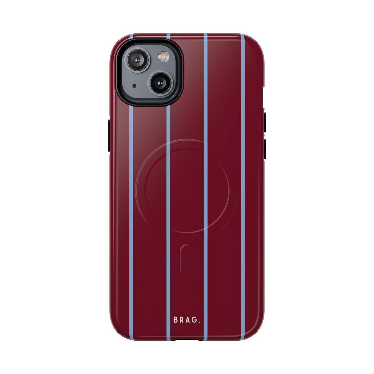 Bordeaux Stripe MagSafe Tough Phone Case — Magnetic Protective Cover