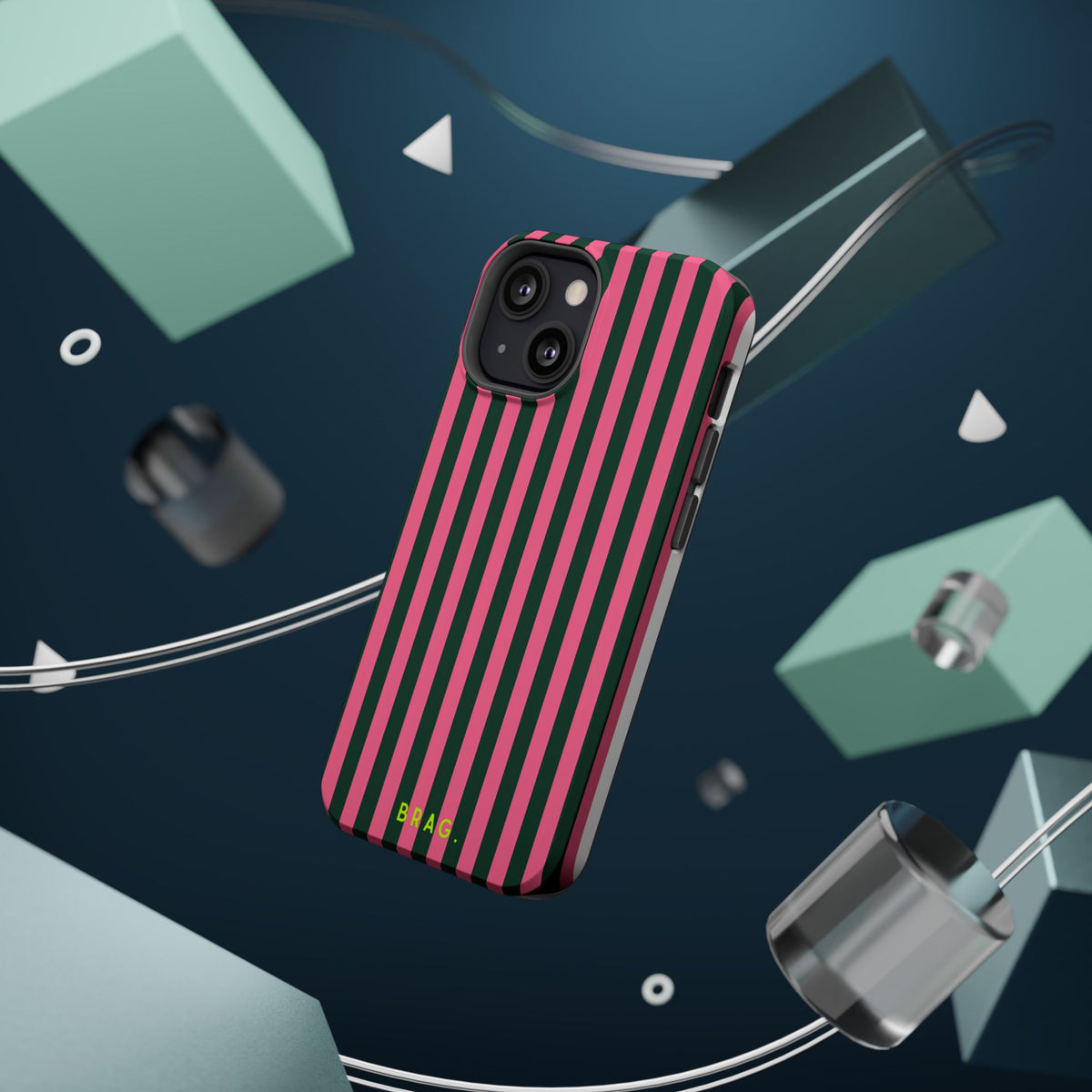 Flamingo Stripe Magnetic Impact-Resistant Phone Case
